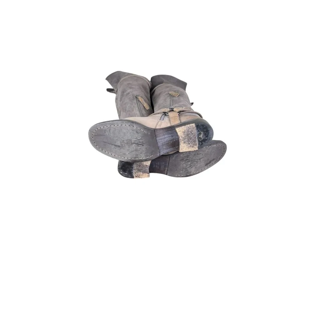 brunello cucinelli suede boots women over the knee size 37.5 7‎ Gray